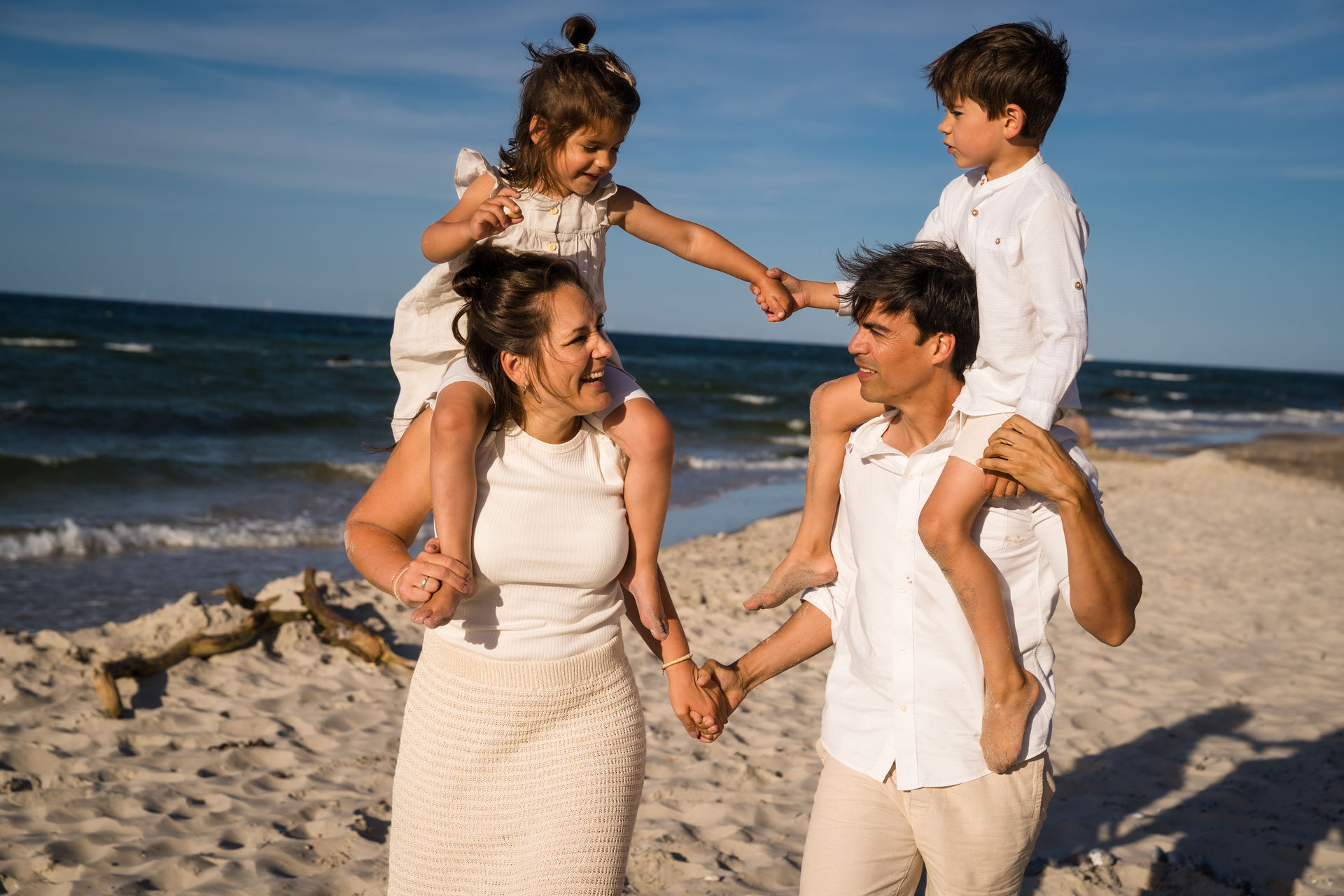 Familienmomente von einem Fotoshooting